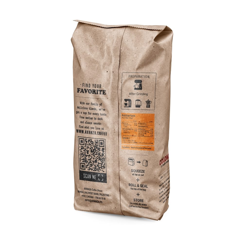 AVANZA® Coffee Beans Colombia Blend 1KG
